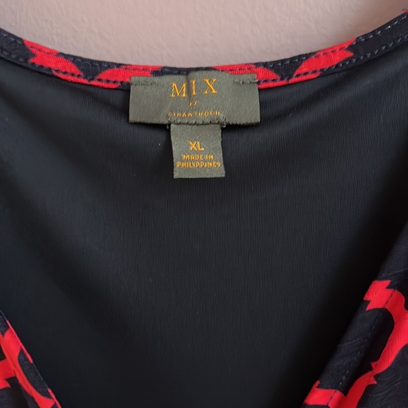 Navy and red chevron dress - Picture 2 of 2